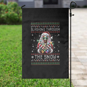 Funny Terrifier Christmas Santa Garden Flag Slashing Through The Snow Xmas Horror Movie TS11 Print Your Wear