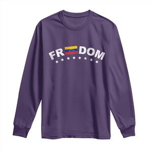 Freedom For Venezuela Long Sleeve Shirt Venezuelan Flag Eight Stars Bandera TS11 Purple Print Your Wear