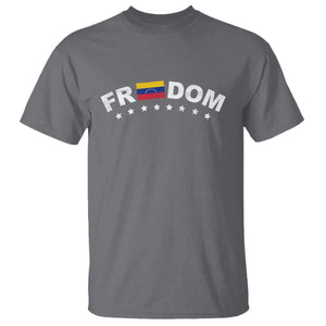 Freedom For Venezuela T Shirt Venezuelan Flag Eight Stars Bandera TS11 Charcoal Print Your Wear