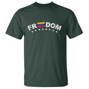 Freedom For Venezuela T Shirt Venezuelan Flag Eight Stars Bandera TS11 Dark Forest Green Print Your Wear