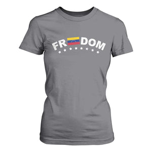 Freedom For Venezuela T Shirt For Women Venezuelan Flag Eight Stars Bandera TS11 Charcoal Print Your Wear