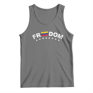 Freedom For Venezuela Tank Top Venezuelan Flag Eight Stars Bandera TS11 Black Heather Print Your Wear