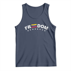 Freedom For Venezuela Tank Top Venezuelan Flag Eight Stars Bandera TS11 Navy Print Your Wear