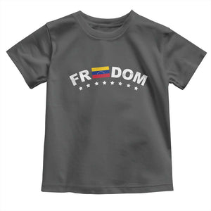 Freedom For Venezuela Toddler T Shirt Venezuelan Flag Eight Stars Bandera TS11 Dark Heather Print Your Wear