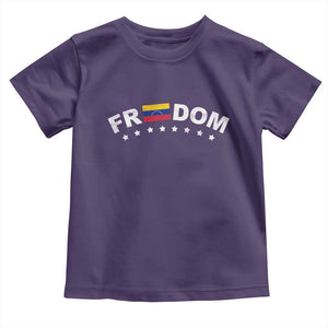 Freedom For Venezuela Toddler T Shirt Venezuelan Flag Eight Stars Bandera TS11 Purple Print Your Wear