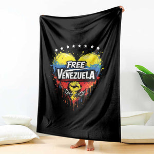 Free Venezuela Throw Blanket Freedom Venezuelan Flag Hand Fist Graphic TS11 Print Your Wear