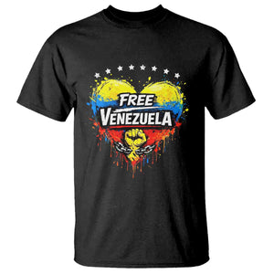 Free Venezuela T Shirt Freedom Venezuelan Flag Hand Fist Graphic TS11 Black Print Your Wear