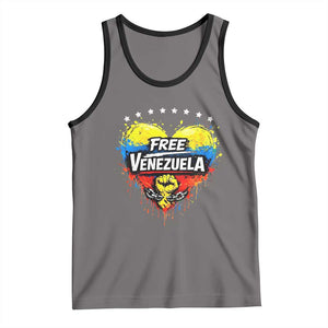 Free Venezuela Tank Top Freedom Venezuelan Flag Hand Fist Graphic TS11 Deep Heather Black Print Your Wear