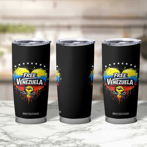 Free Venezuela Tumbler Cup Freedom Venezuelan Flag Hand Fist Graphic TS11 Print Your Wear
