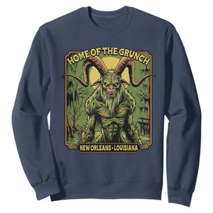 Grunch Road Monster Sweatshirt Home Of The Grunch Nola Louisiana TS11 Navy Print Your Wear