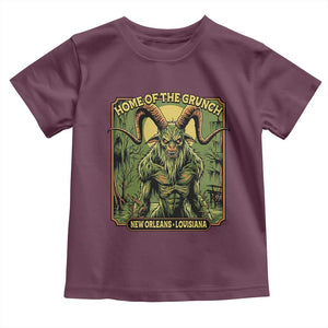 Grunch Road Monster Toddler T Shirt Home Of The Grunch Nola Louisiana TS11 Maroon Print Your Wear