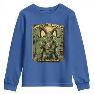 Grunch Road Monster Youth Sweatshirt Home Of The Grunch Nola Louisiana TS11 Royal Blue Print Your Wear