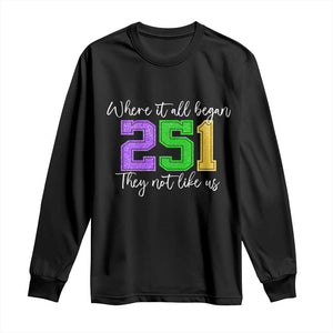 251 Mardi Gras Mobile Alabama Long Sleeve Shirt Where It All Began Fat Tuesday Carnival Glitter Print TS11 Black Print Your Wear