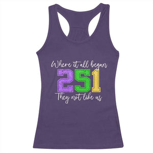 251 Mardi Gras Mobile Alabama Racerback Tank Top Where It All Began Fat Tuesday Carnival Glitter Print TS11 Purple Print Your Wear