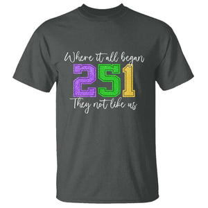251 Mardi Gras Mobile Alabama T Shirt Where It All Began Fat Tuesday Carnival Glitter Print TS11 Dark Heather Print Your Wear