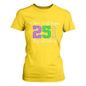 251 Mardi Gras Mobile Alabama T Shirt For Women Where It All Began Fat Tuesday Carnival Glitter Print TS11 Daisy Print Your Wear