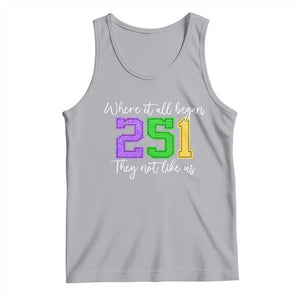 251 Mardi Gras Mobile Alabama Tank Top Where It All Began Fat Tuesday Carnival Glitter Print TS11 Athletic Heather Print Your Wear