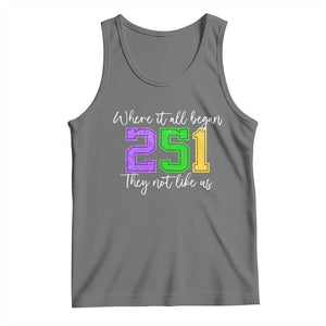 251 Mardi Gras Mobile Alabama Tank Top Where It All Began Fat Tuesday Carnival Glitter Print TS11 Black Heather Print Your Wear