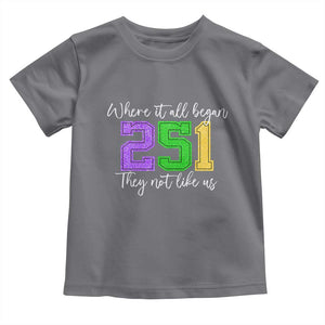 251 Mardi Gras Mobile Alabama Toddler T Shirt Where It All Began Fat Tuesday Carnival Glitter Print TS11 Charcoal Print Your Wear