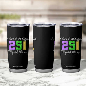 251 Mardi Gras Mobile Alabama Tumbler Cup Where It All Began Fat Tuesday Carnival Glitter Print TS11 Print Your Wear