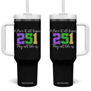 251 Mardi Gras Mobile Alabama Tumbler With Handle Where It All Began Fat Tuesday Carnival Glitter Print TS11 One Size: 40 oz Black Print Your Wear