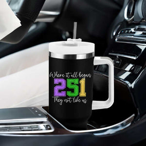 251 Mardi Gras Mobile Alabama Tumbler With Handle Where It All Began Fat Tuesday Carnival Glitter Print TS11 Print Your Wear