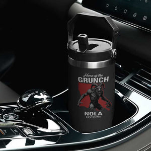 Home Of The Grunch Nola Louisiana Flip Straw Tumbler New Orleans Urban Legend TS11 Print Your Wear