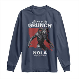Home Of The Grunch Nola Louisiana Long Sleeve Shirt New Orleans Urban Legend TS11 Navy Print Your Wear