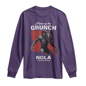 Home Of The Grunch Nola Louisiana Long Sleeve Shirt New Orleans Urban Legend TS11 Purple Print Your Wear