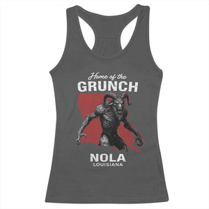 Home Of The Grunch Nola Louisiana Racerback Tank Top New Orleans Urban Legend TS11 Dark Heather Print Your Wear