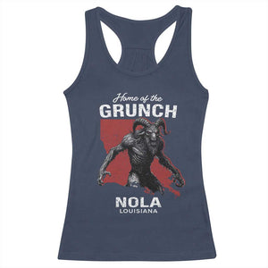 Home Of The Grunch Nola Louisiana Racerback Tank Top New Orleans Urban Legend TS11 Navy Print Your Wear