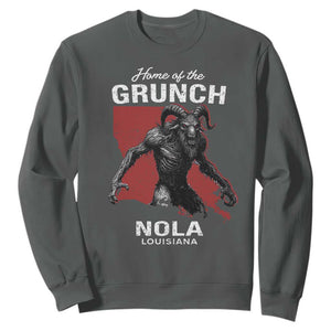 Home Of The Grunch Nola Louisiana Sweatshirt New Orleans Urban Legend TS11 Dark Heather Print Your Wear
