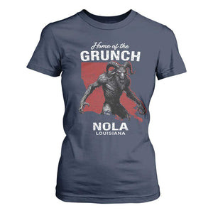 Home Of The Grunch Nola Louisiana T Shirt For Women New Orleans Urban Legend TS11 Navy Print Your Wear