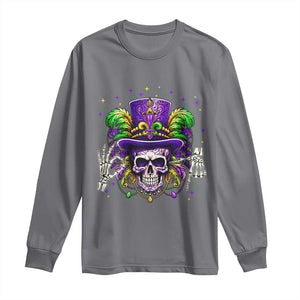 Mardi Gras Skull 67 Six Seven Meme New Orleans Witch Doctor Voodoo Long Sleeve Shirt TS11 Charcoal Print Your Wear