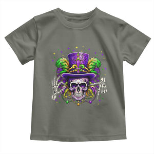 Mardi Gras Skull 67 Six Seven Meme New Orleans Witch Doctor Voodoo Toddler T Shirt TS11 Military Green Print Your Wear