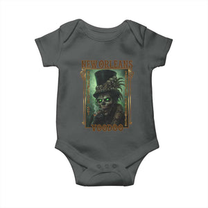 New Orleans Voodoo Baby Onesie Bourbon Street French Quarter Creepy Occult Lover TS11 Dark Heather Print Your Wear