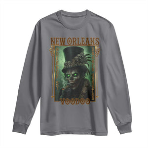 New Orleans Voodoo Long Sleeve Shirt Bourbon Street French Quarter Creepy Occult Lover TS11 Charcoal Print Your Wear