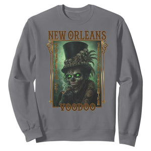 New Orleans Voodoo Sweatshirt Bourbon Street French Quarter Creepy Occult Lover TS11 Charcoal Print Your Wear