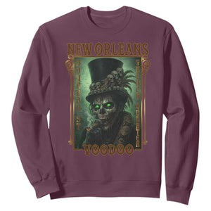 New Orleans Voodoo Sweatshirt Bourbon Street French Quarter Creepy Occult Lover TS11 Maroon Print Your Wear