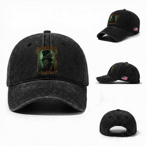 New Orleans Voodoo Washed Cotton Baseball Cap Bourbon Street French Quarter Creepy Occult Lover TS11 Washed Cap Universal Fit Black Print Your Wear