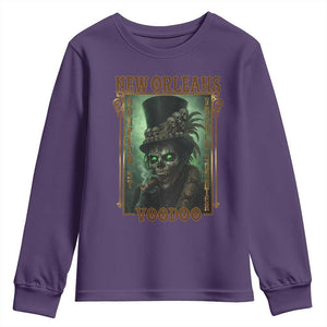 New Orleans Voodoo Youth Sweatshirt Bourbon Street French Quarter Creepy Occult Lover TS11 Purple Print Your Wear