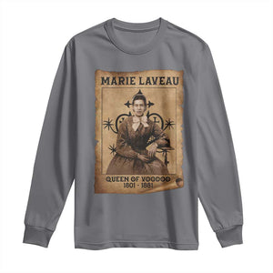 Marie Laveau Long Sleeve Shirt Queen Of Voodoo New Orleans Hoodoo Rootwork TS11 Charcoal Print Your Wear