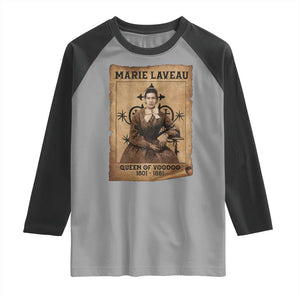 Marie Laveau Raglan Shirt Queen Of Voodoo New Orleans Hoodoo Rootwork TS11 Sport Gray Black Print Your Wear