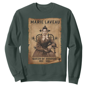 Marie Laveau Sweatshirt Queen Of Voodoo New Orleans Hoodoo Rootwork TS11 Dark Forest Green Print Your Wear