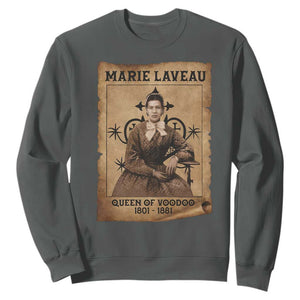 Marie Laveau Sweatshirt Queen Of Voodoo New Orleans Hoodoo Rootwork TS11 Dark Heather Print Your Wear