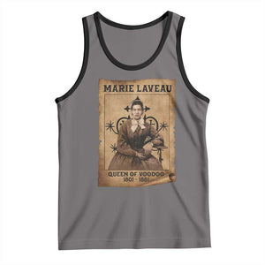 Marie Laveau Tank Top Queen Of Voodoo New Orleans Hoodoo Rootwork TS11 Deep Heather Black Print Your Wear