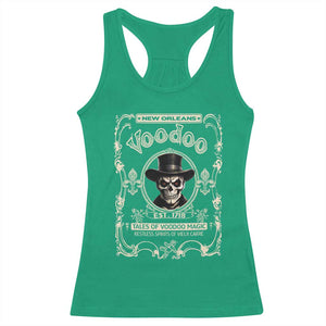 New Orleans Voodoo Racerback Tank Top Tales Of Voodoo Magic Skull Spooky Hoodoo Rootworker TS11 Irish Green Print Your Wear