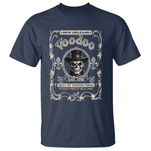 New Orleans Voodoo T Shirt Tales Of Voodoo Magic Skull Spooky Hoodoo Rootworker TS11 Navy Print Your Wear