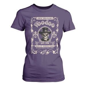 New Orleans Voodoo T Shirt For Women Tales Of Voodoo Magic Skull Spooky Hoodoo Rootworker TS11 Purple Print Your Wear
