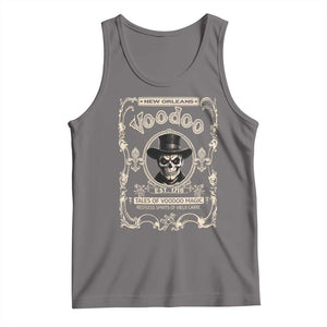 New Orleans Voodoo Tank Top Tales Of Voodoo Magic Skull Spooky Hoodoo Rootworker TS11 Deep Heather Print Your Wear